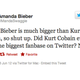 Image for article titled Justin Bieber Superfan Burns Kurt Cobain By Saying He Wasn't Huge on Twitter. Except, Wait...